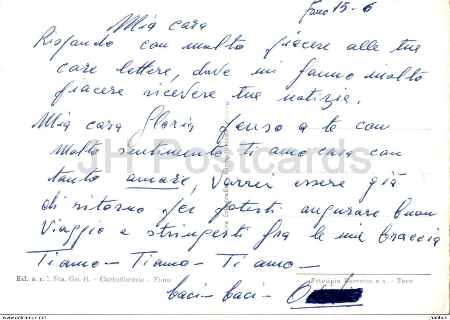 Fano - Spiaggia - Strand - alte Ansichtskarte - Italien - gebraucht 