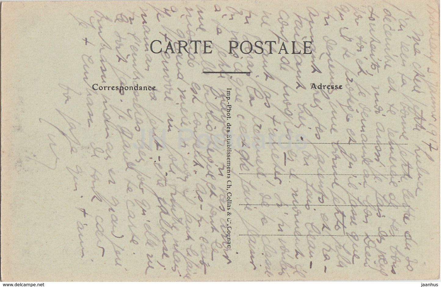 Bordeaux - Place des Quinconces - 9 - 1917 - carte postale ancienne - France - oblitéré