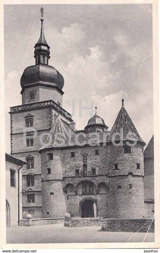 Wurzburg - Festung Marienberg - Scherenbergtor - 2257 - old postcard - 1944 - Germany - used - JH Postcards
