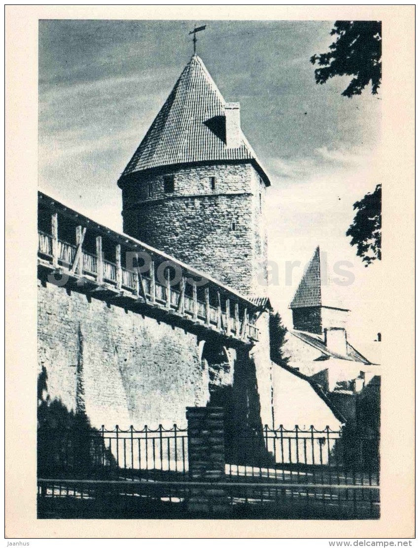 The Town Wall - Tallinn - 1965 - Estonia USSR - unused - JH Postcards