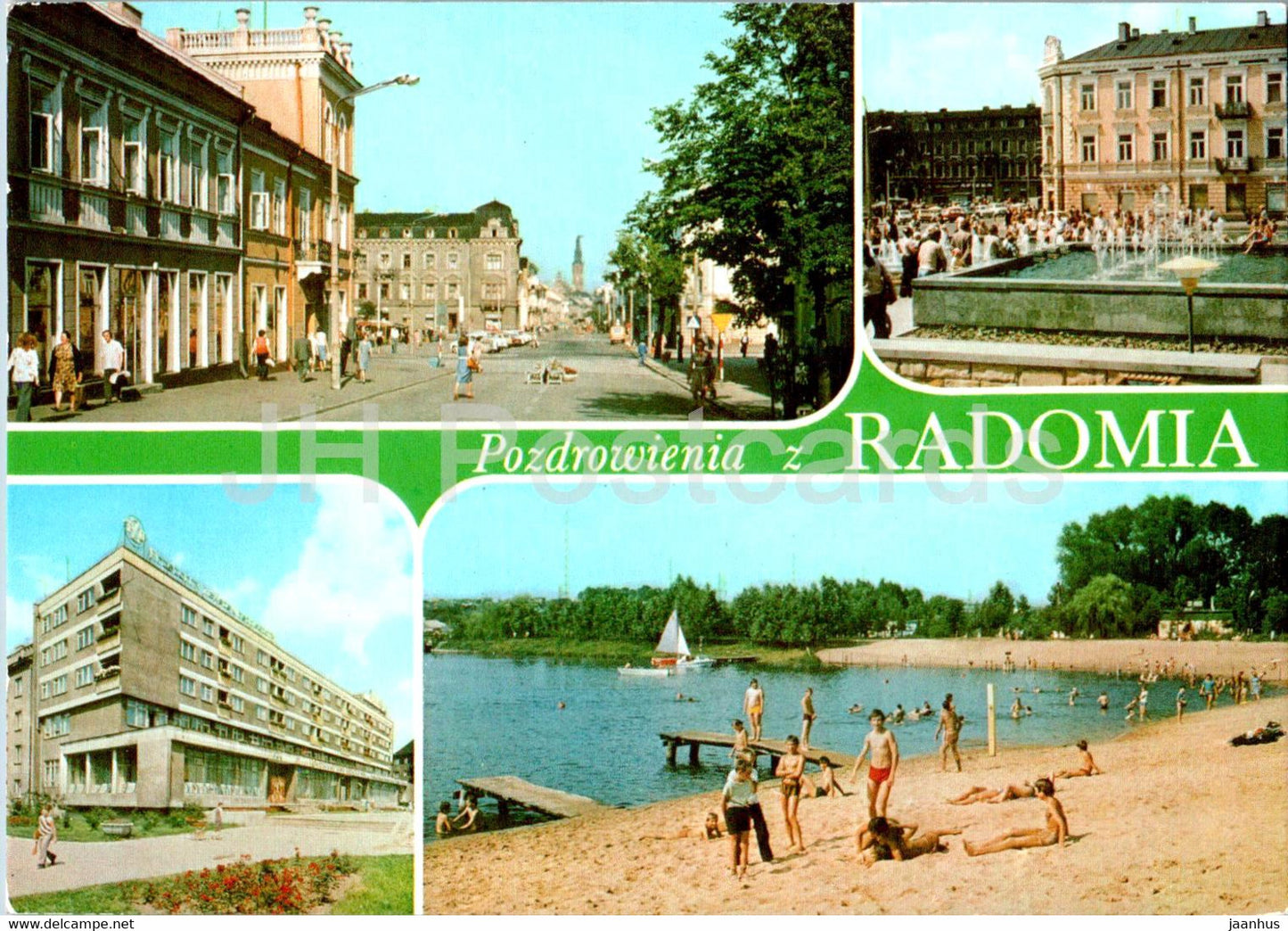 Radom - Ulica Stefana Zeromskiego - Klub Miedzynarodowej Prasy - International Press Club - multiview - Poland - unused - JH Postcards