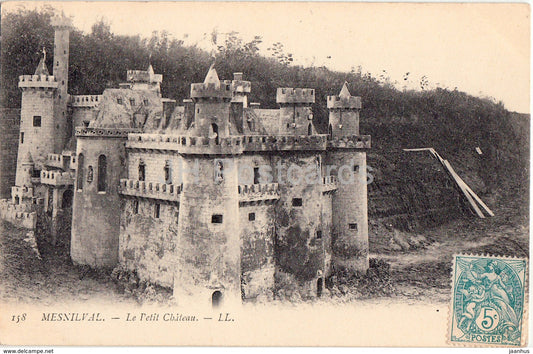 Mesnilval - Le Petit Chateau - castle - 158 - 1904 - old postcard - France - used - JH Postcards