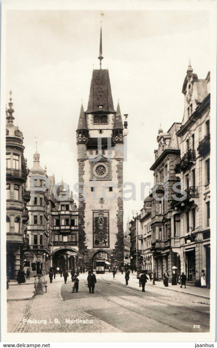 Freiburg i B Martinstor - 212 - old postcard - Germany - unused - JH Postcards