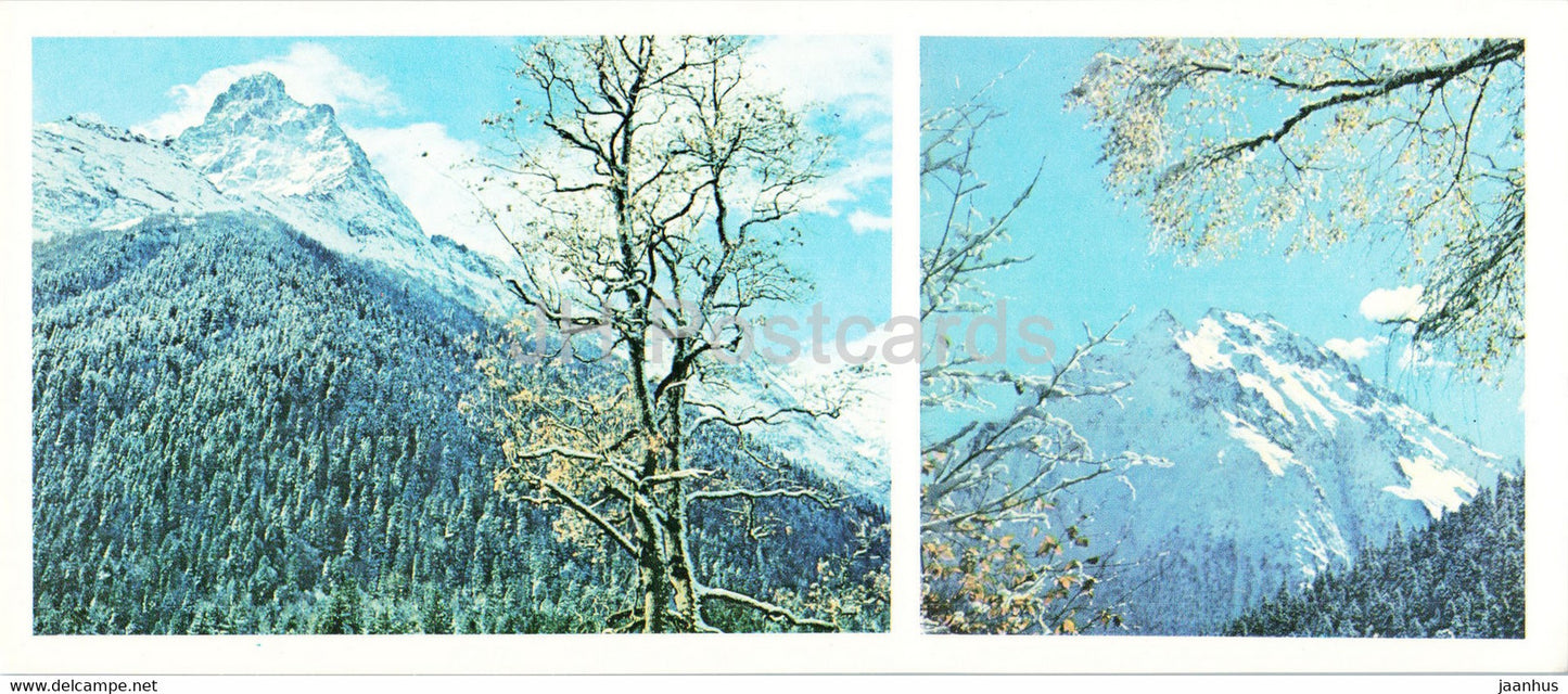 Dombay - Dombai - The Summit of Belalakaya - First Snow - 1983 - Russia USSR - unused - JH Postcards