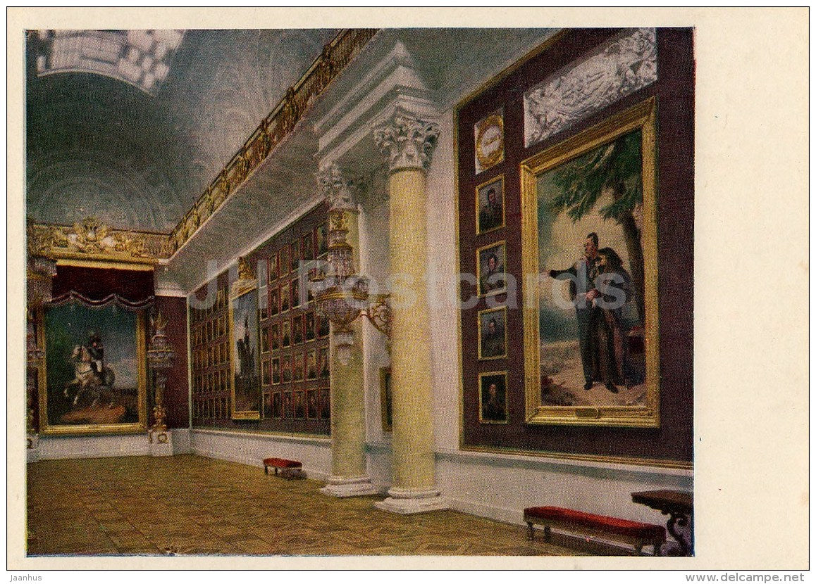 War Gallery of Winter Palace - Hermitage - St. Petersburg - Leningrad - Russia USSR - 1963 - unused - JH Postcards