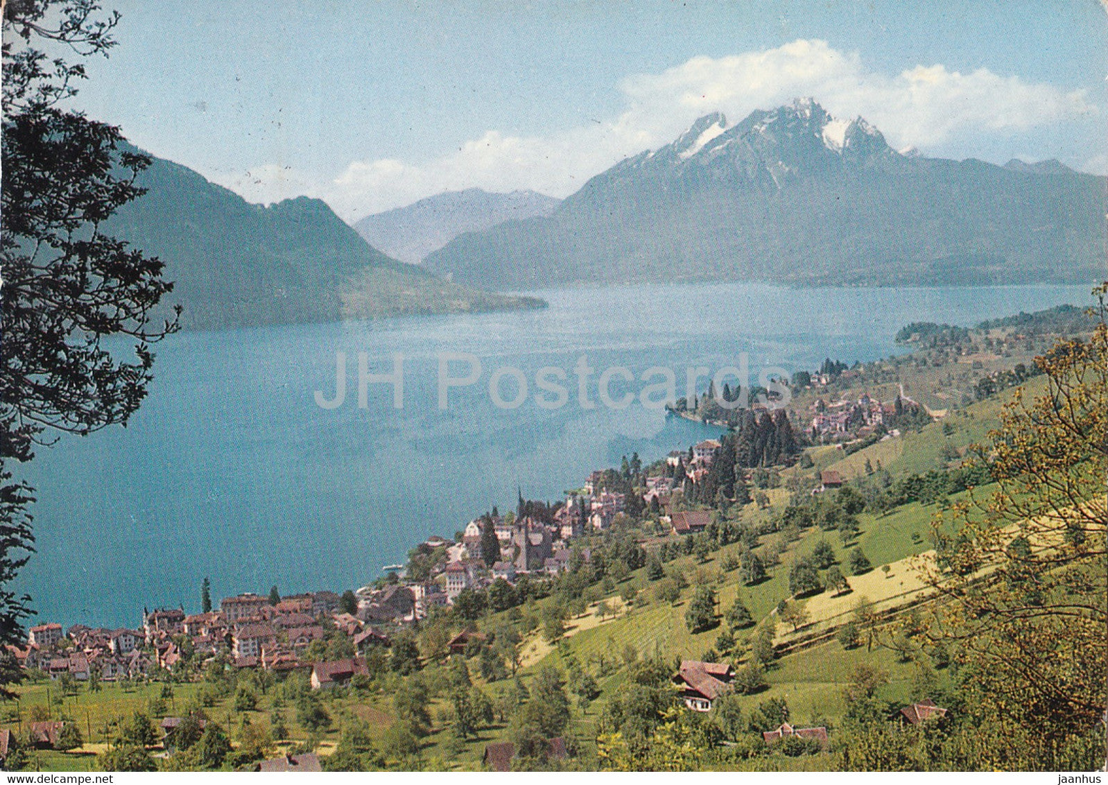Weggis mit Burgenstock und Pilatus - 5464 - 1970 - Switzerland - used - JH Postcards