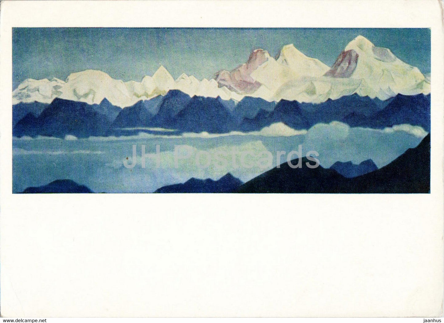 painting by N. Roerich - Himalayas Mount Everest - Russian art - 1967 - Russia USSR - unused - JH Postcards