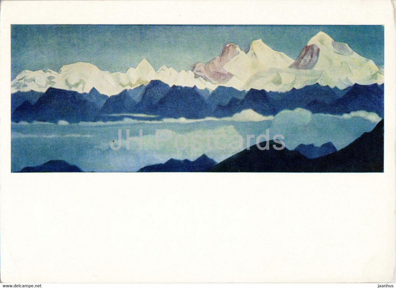 painting by N. Roerich - Himalayas Mount Everest - Russian art - 1967 - Russia USSR - unused - JH Postcards