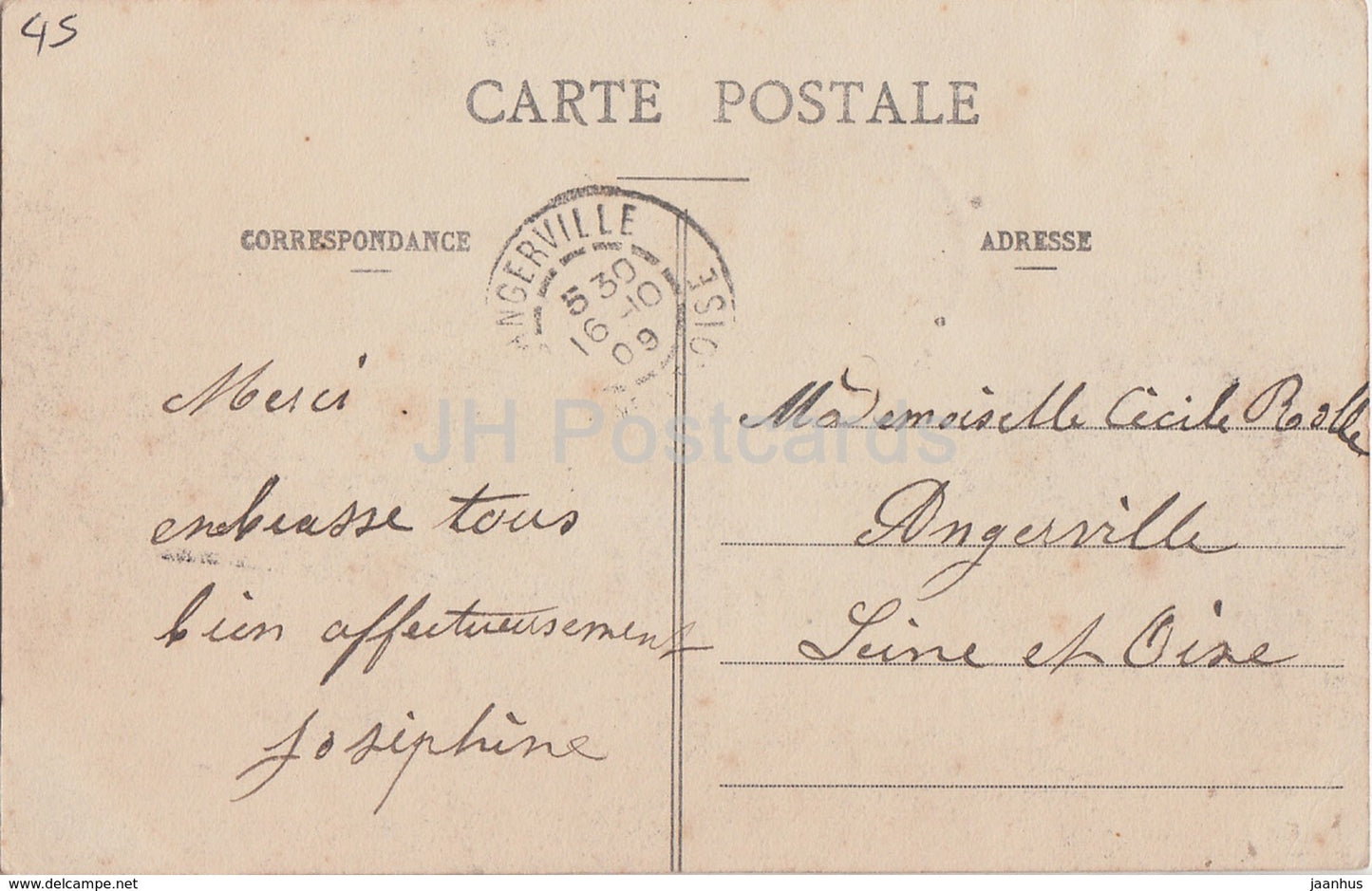 Chateau de Bellegarde - Pavillon de la Surintendance - castle - old postcard - 1909 - France - used