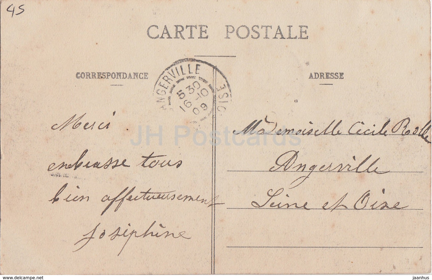 Chateau de Bellegarde - Pavillon de la Surintendance - Schloss - alte Postkarte - 1909 - Frankreich - gebraucht