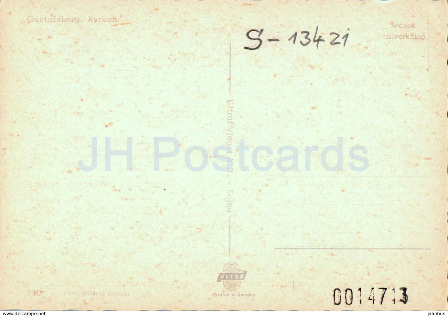 Gustafsberg Kyrkan - église - 710 - Suède - occasion 