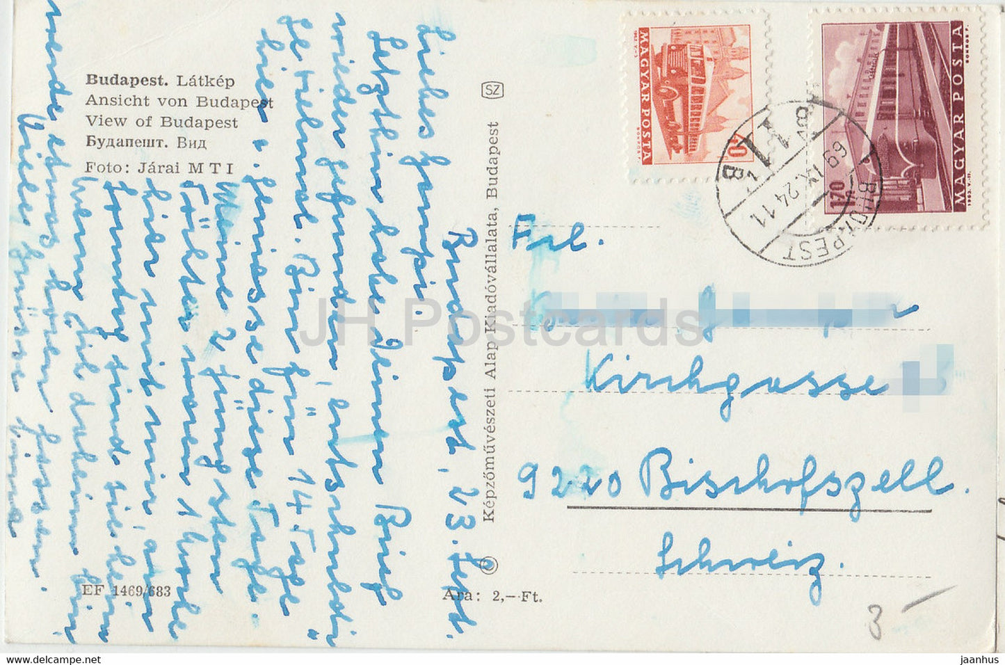 Ansicht von Budapest – 1969 – Ungarn – gebraucht