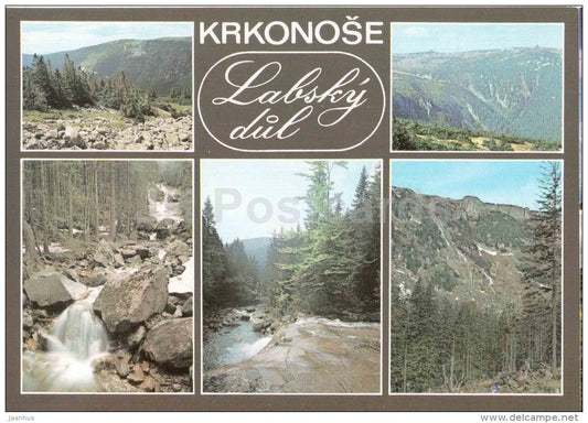 mountains - valley - Krkonose - Labsky dul - Czechoslovakia - Czech - unused - JH Postcards