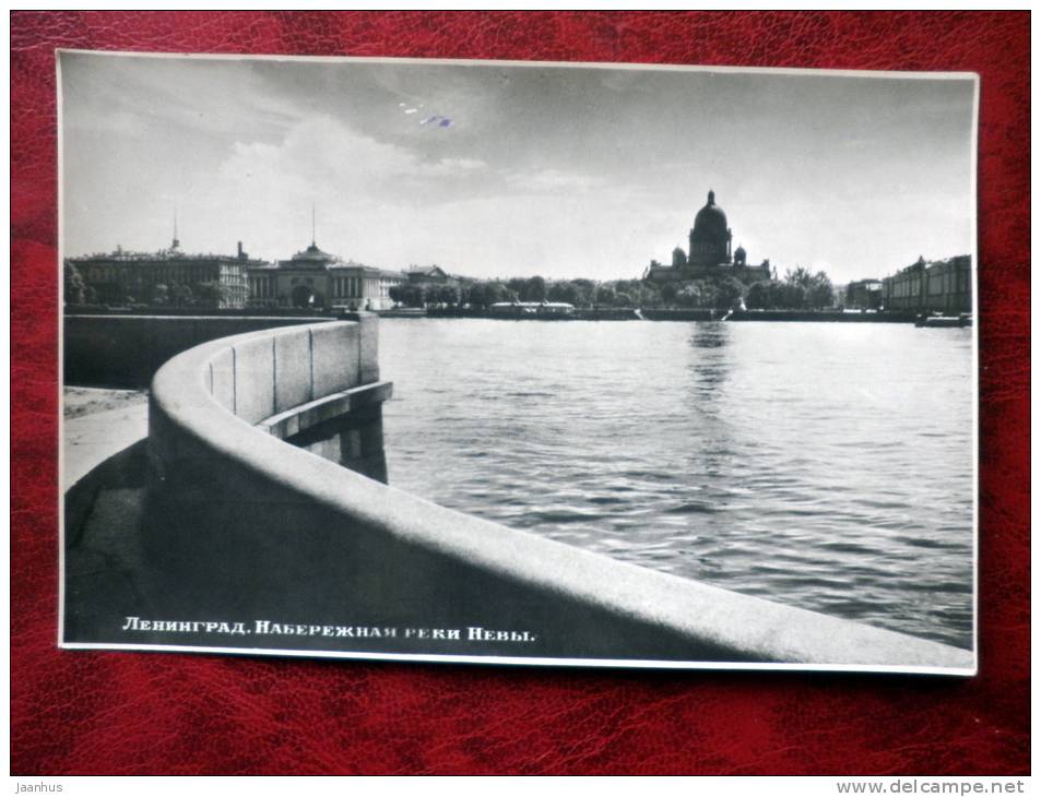 Leningrad - St Petersburg - Neva River - 1953 - Russia - USSR - used - JH Postcards