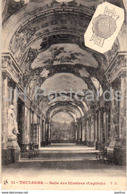Toulouse - Salle des Illustres - Capitole - 11 - old postcard - France - unused - JH Postcards