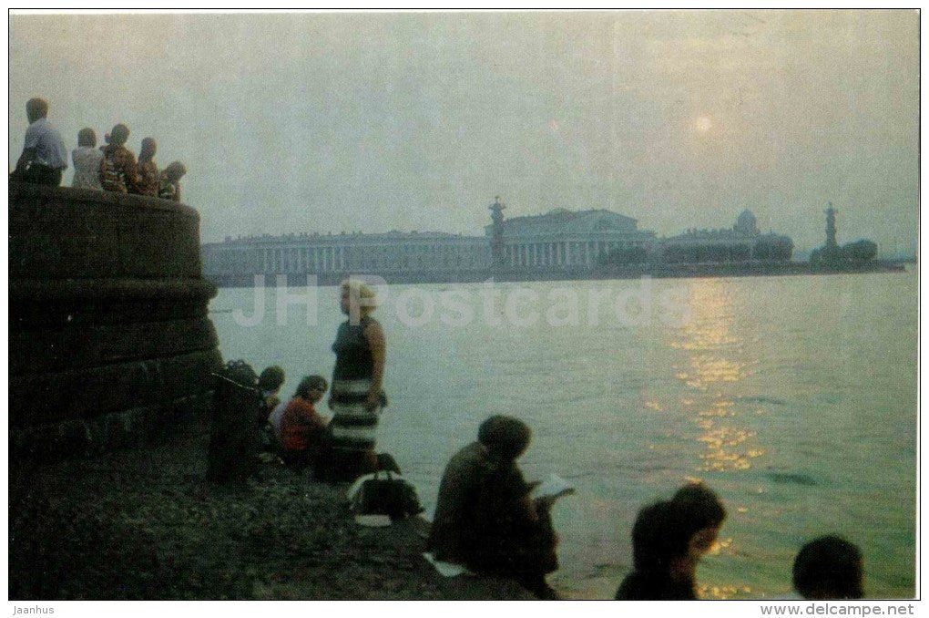 the shortest night - White Nights - Leningrad - St. Petersburg - 1974 - Russia USSR - unused - JH Postcards