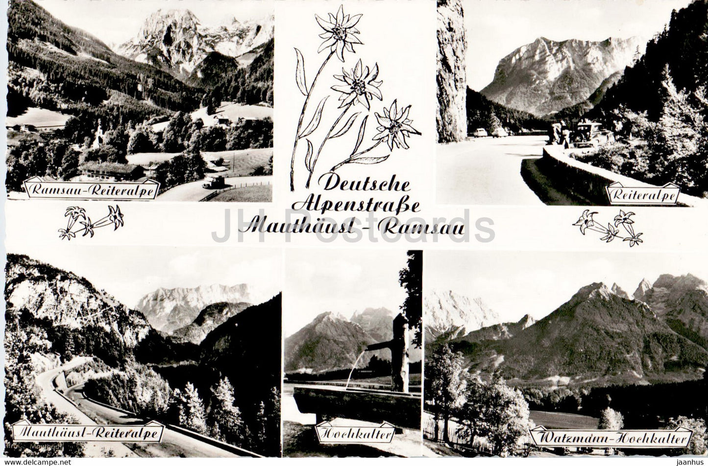 Deutsche Alpenstrasse Mauthausl Ramsau - Reiteralpe - old postcard - Germany - used - JH Postcards
