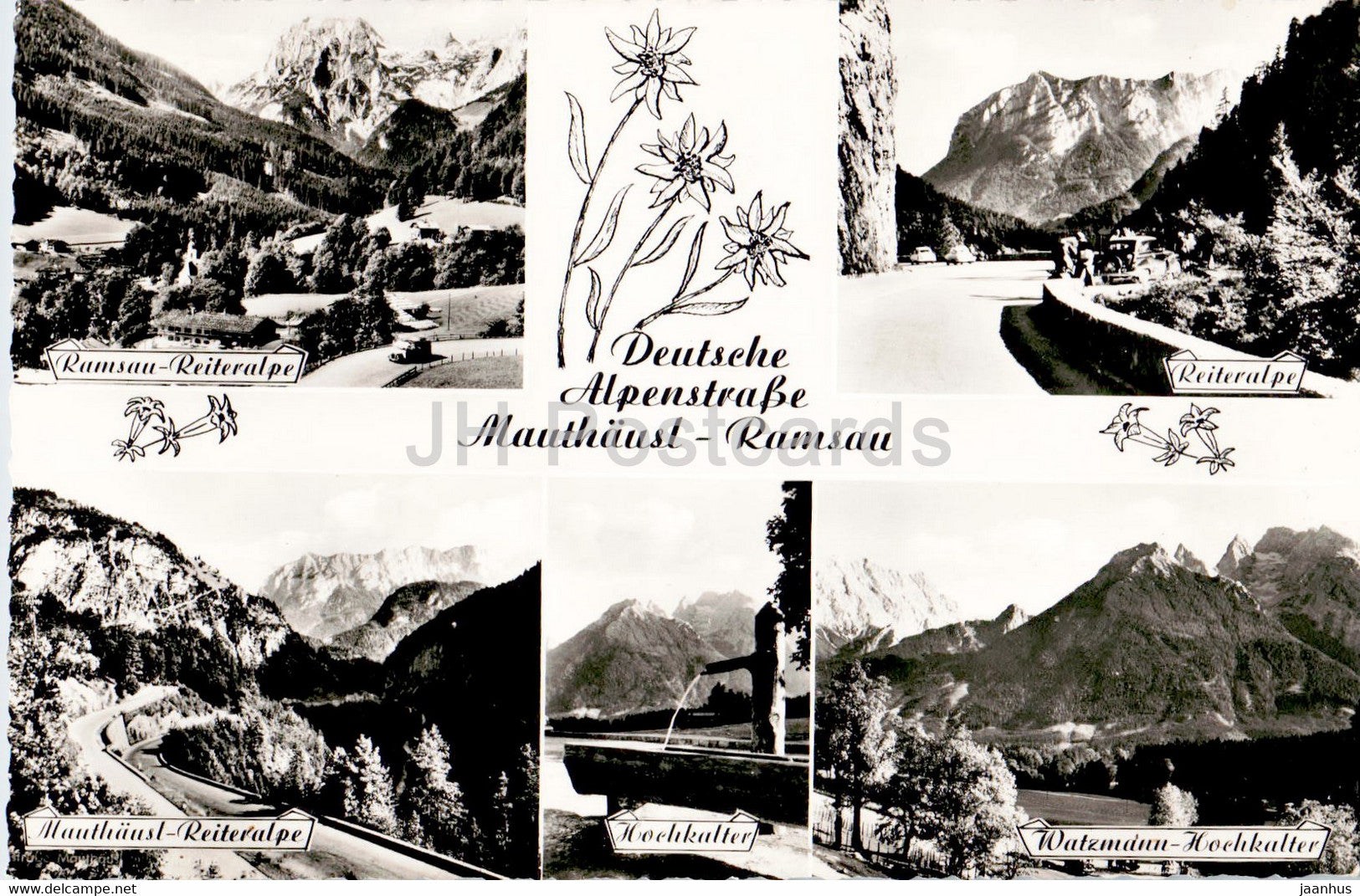 Deutsche Alpenstrasse Mauthausl Ramsau - Reiteralpe - old postcard - Germany - used - JH Postcards