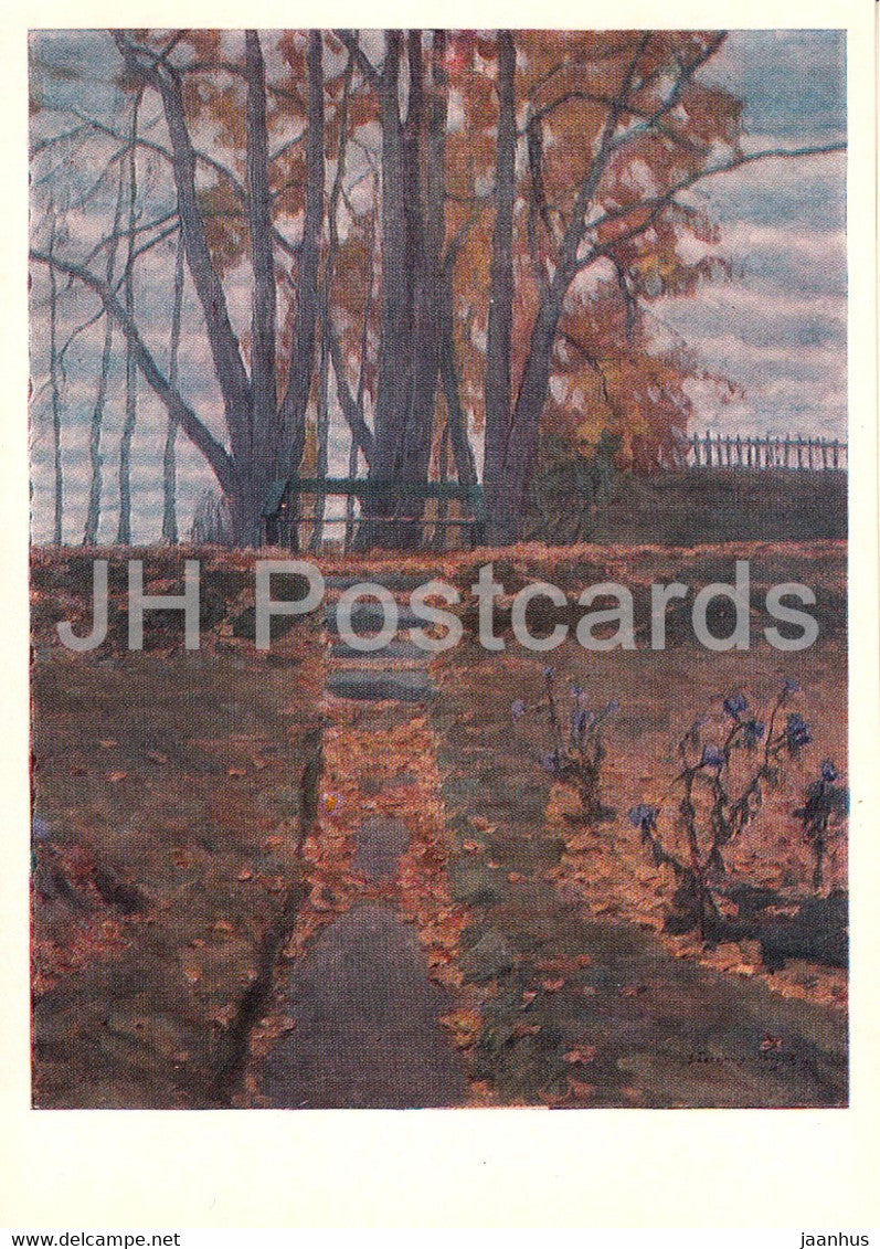 painting by Vitold Byalynitsky-Birulya - Autumn - Russian art - 1981 - Russia USSR - unused - JH Postcards