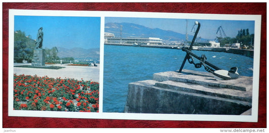 monument to unknown sailor - Marine Station - Novorossiysk - 1982 - Russia USSR - unused - JH Postcards