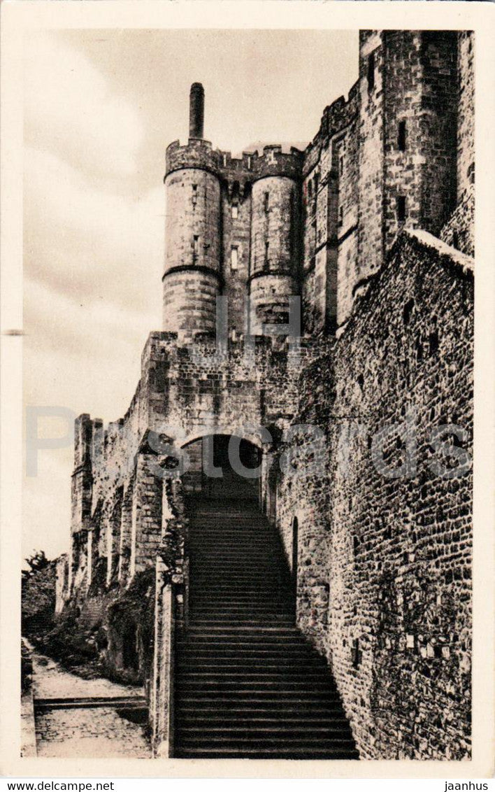 Abbaye Du Mont St Michel - Le Grand Degre et le Chatelet - Cathedral - 3509 - old postcard - France - unused - JH Postcards