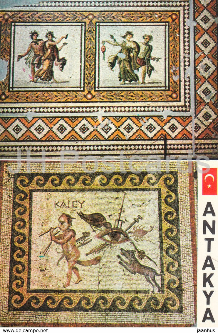 Antakya - Dancers - mosaic - multiview - 1984 - Turkey - used - JH Postcards