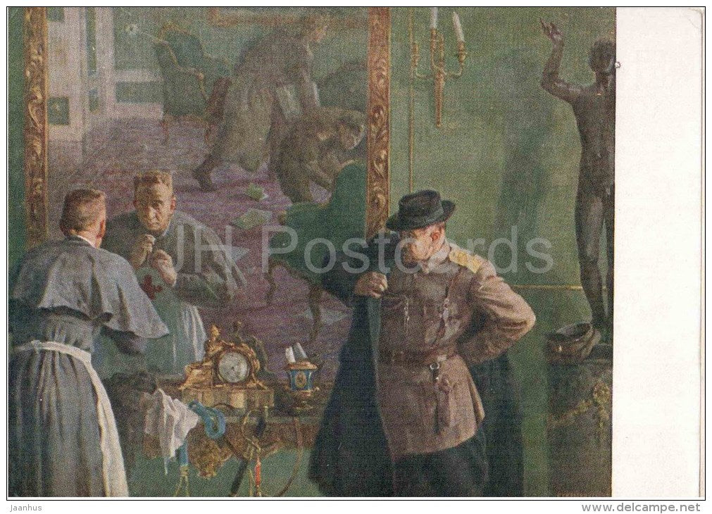 painting by Kukryniksy - Kerensky - revolution - russian art - unused - JH Postcards