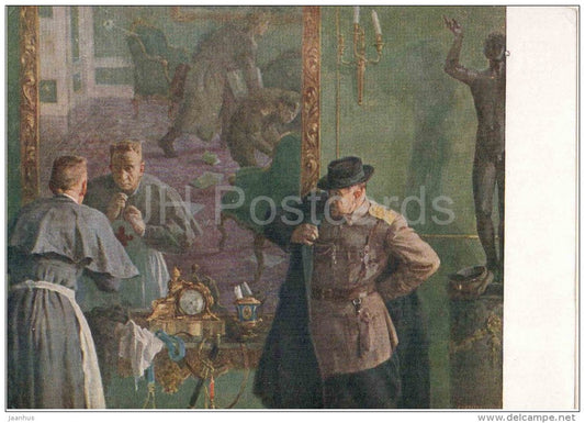 painting by Kukryniksy - Kerensky - revolution - russian art - unused - JH Postcards
