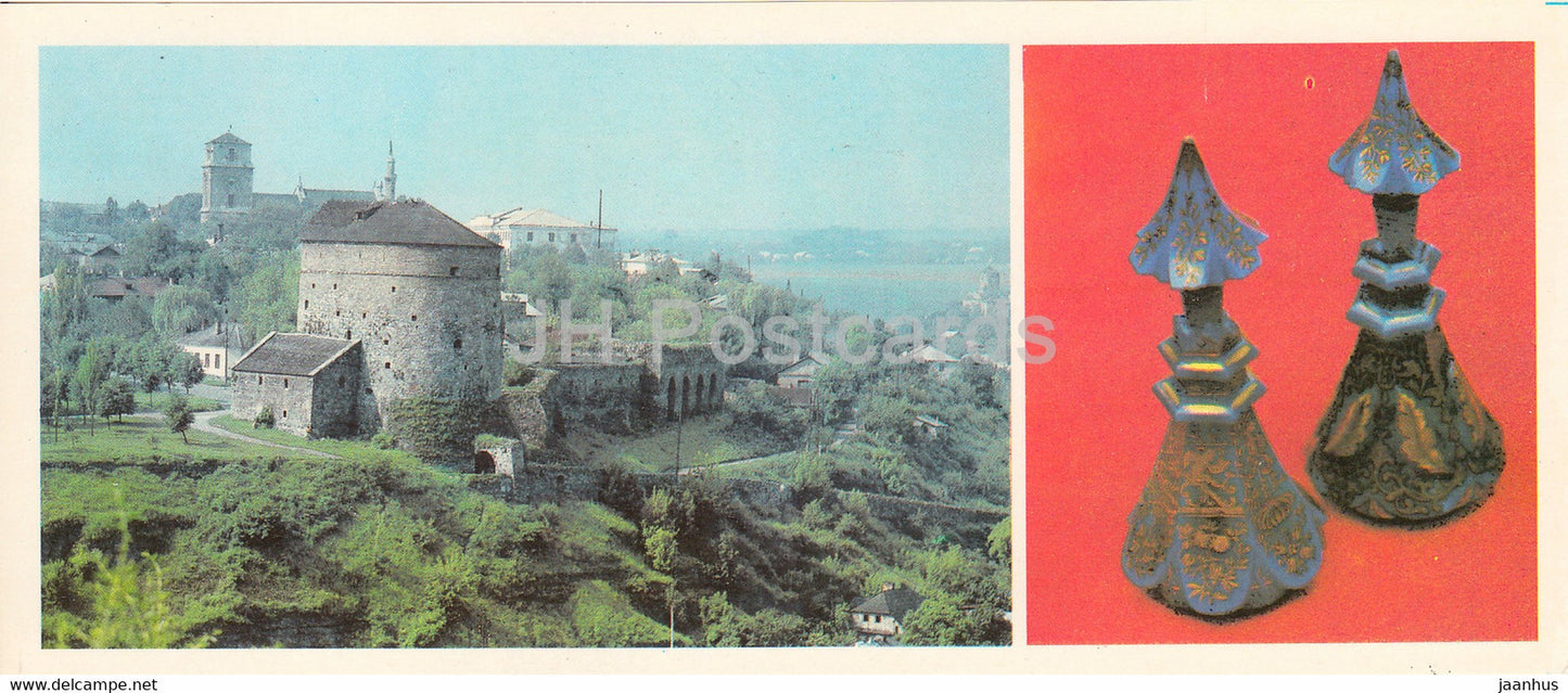 Kamianets Podilskyi - Khmelnytskyi Region - View at Old Town from the North - vials - 1984 - Ukraine USSR - unused - JH Postcards