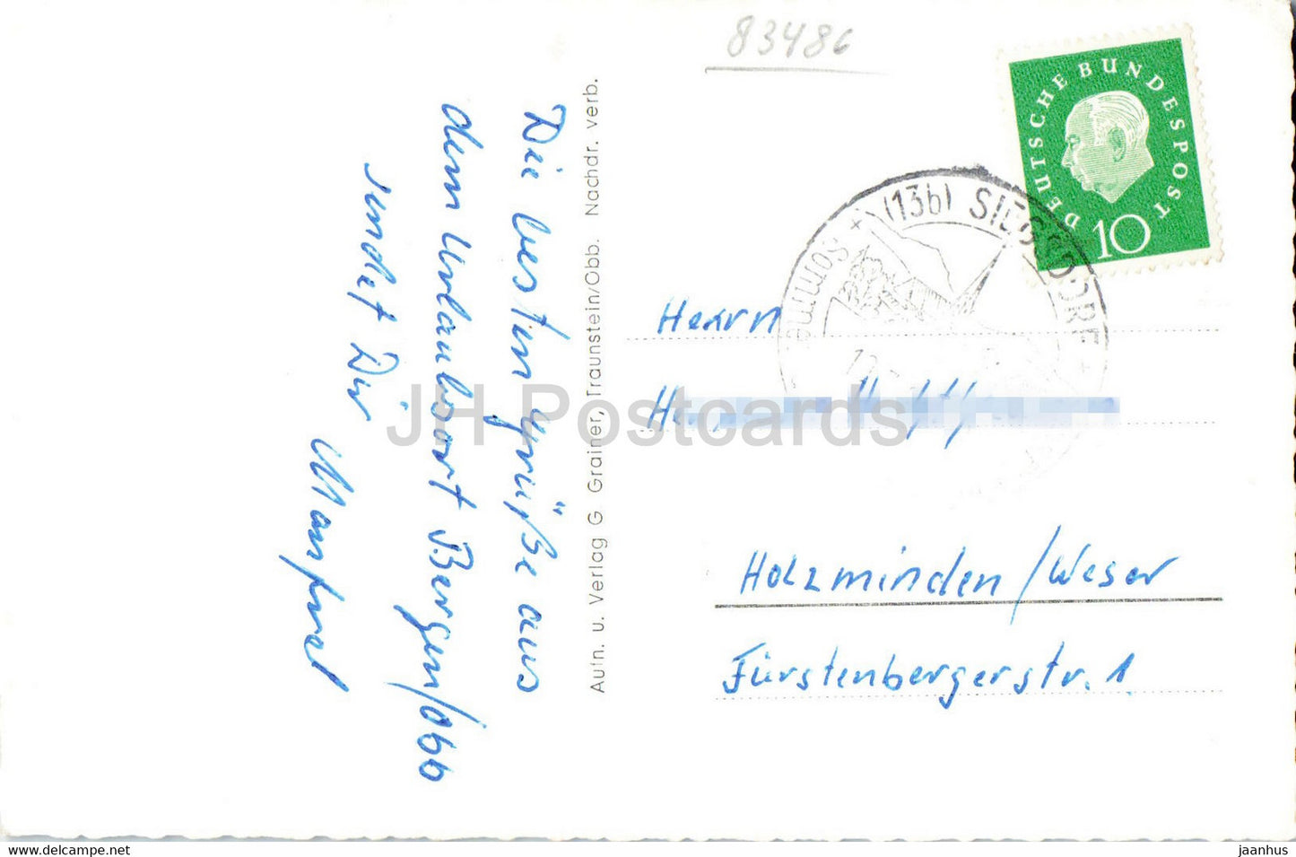 Deutsche Alpenstrasse Mauthausl Ramsau - Reiteralpe - old postcard - Germany - used