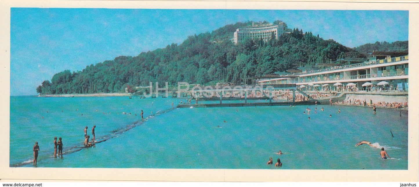 Sochi - Cape Vidnyi sanatorium in Khosta - beach - 1978 - Russia USSR - unused - JH Postcards