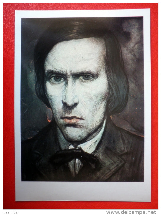 illustration by I. Glazunov - Ivan Karamazov - The Brothers Karamazov by Dostoyevsky - 1989 - Russia USSR - unused - JH Postcards