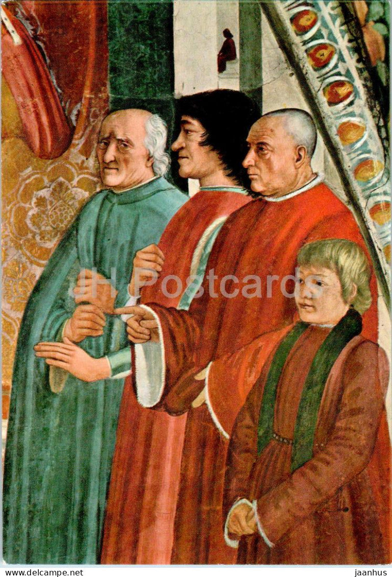Firenze - Florence - Basilica di S Trinita - D Ghirlandaio - Lorenzo il Magnifico - painting - 598 - Italy - used - JH Postcards