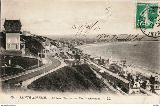 Sainte Adresse - Le Nice Havrais - Vue Panoramique - 136 - old postcard - France - used - JH Postcards