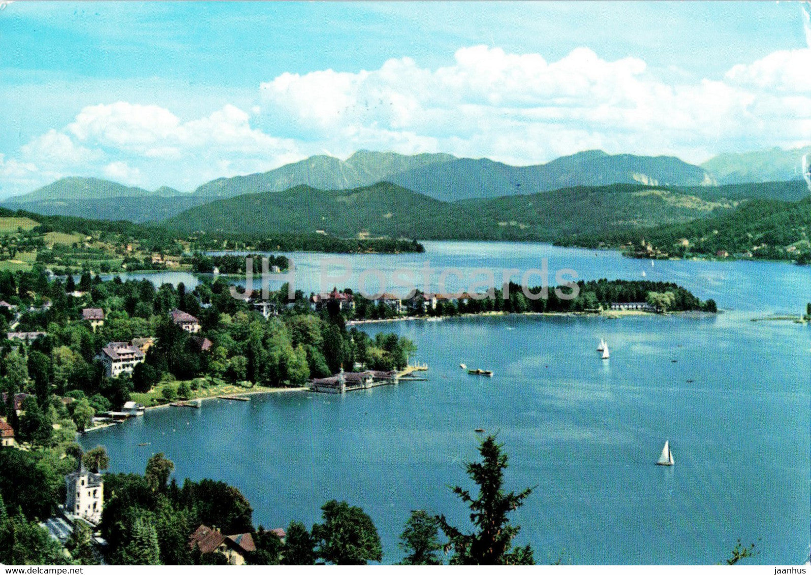 Portschacher Bucht Worthersee mit Karawanken - Austria - used - JH Postcards
