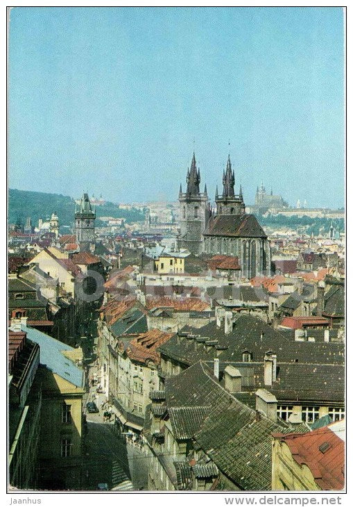 A view from the Powder Tower into Celtena Street towards the Old Town - Praha - Prague - Czechoslovakia - Czech - unused - JH Postcards