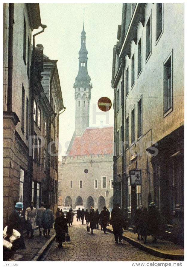 Mündi (Coin) street - Old Town - Town Hall - Tallinn - Estonia USSR - 1965 - unused - JH Postcards