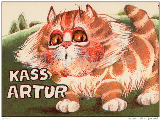 illustration by R. Jarvi - Cat Artur - 1981 - Estonia USSR - unused - JH Postcards