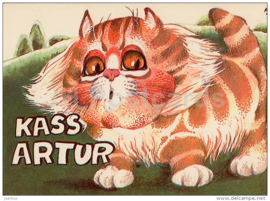 illustration by R. Jarvi - Cat Artur - 1981 - Estonia USSR - unused - JH Postcards