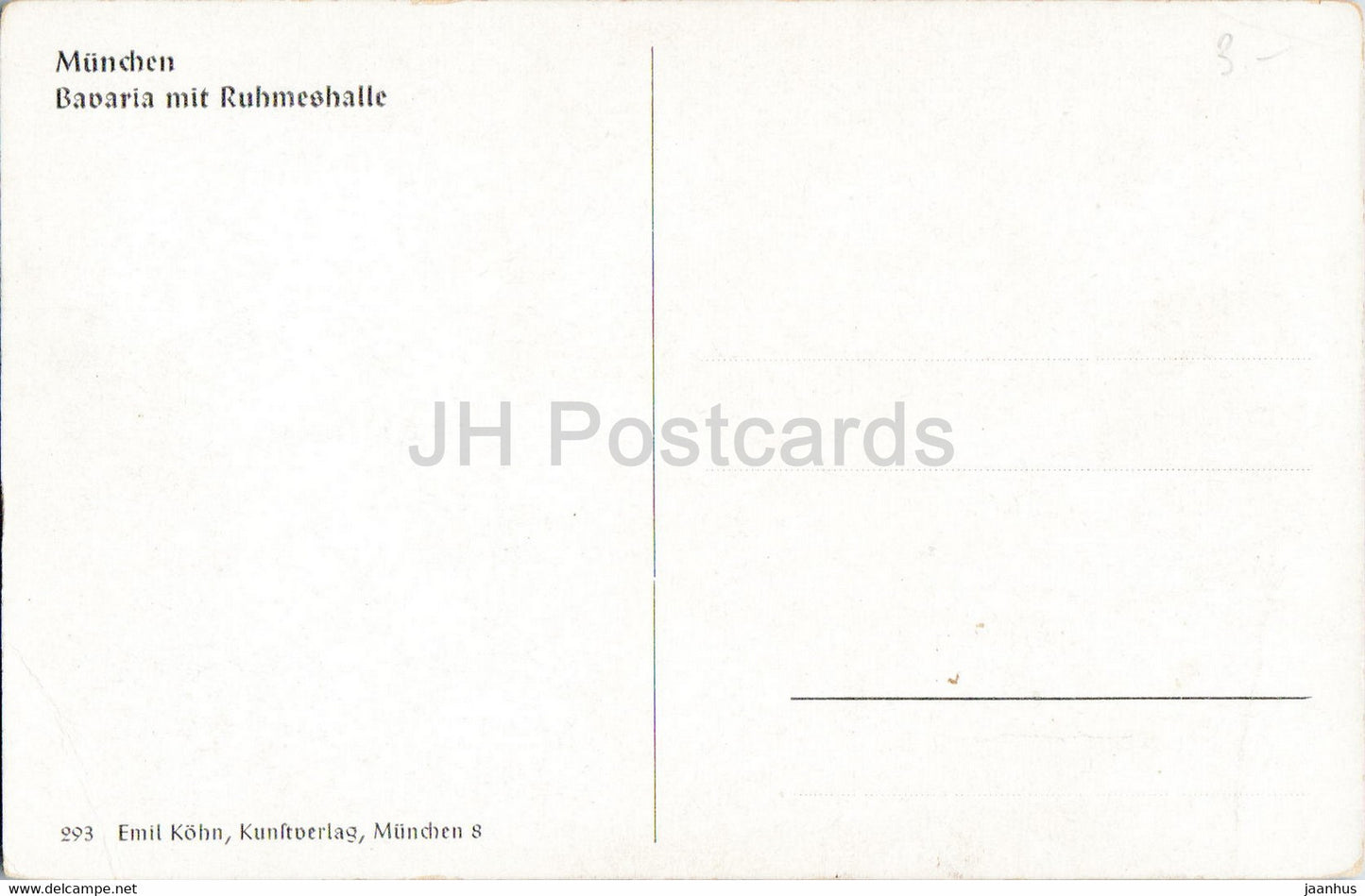 Munchen - Munich - Bavière mit Ruhmeshalle - 293 - carte postale ancienne - Allemagne - inutilisée