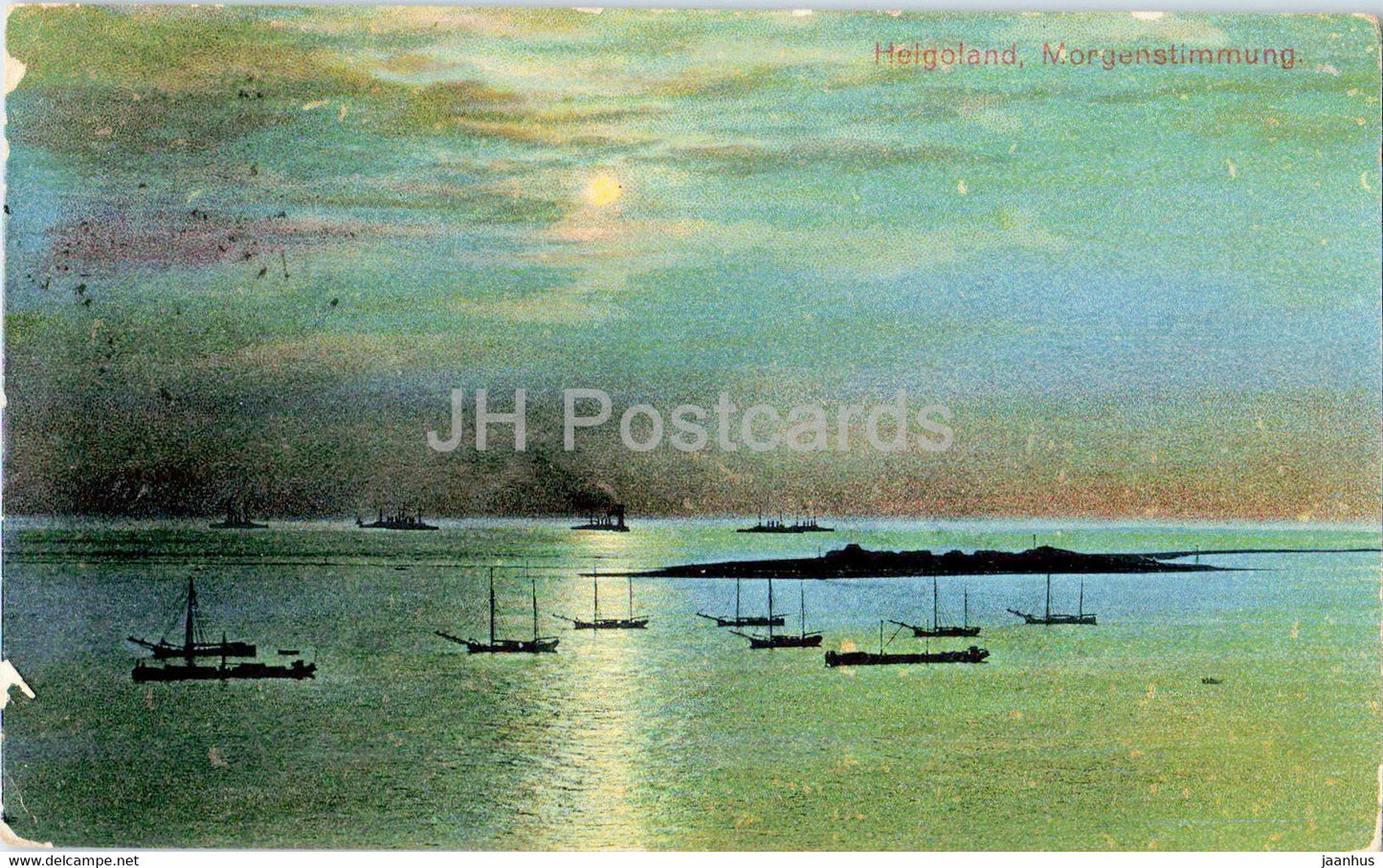 Helgoland - Morgenstimmung - 20749 - old postcard - 1923 - Germany - used - JH Postcards