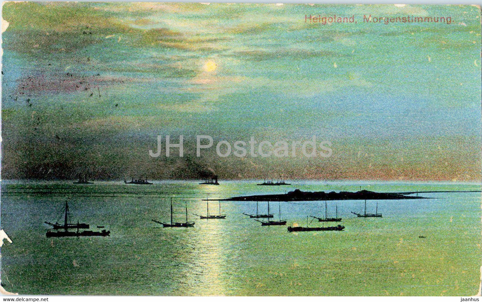 Helgoland - Morgenstimmung - 20749 - old postcard - 1923 - Germany - used - JH Postcards