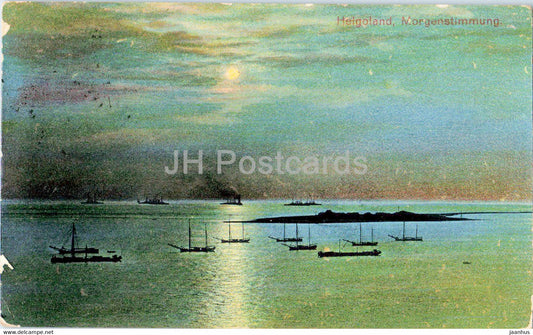 Helgoland - Morgenstimmung - 20749 - old postcard - 1923 - Germany - used - JH Postcards
