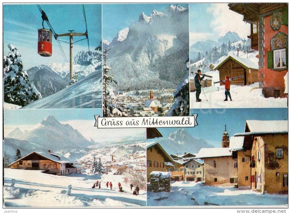 Grüss aus Mittenwald - winter - Germany - 1983 gelaufen - JH Postcards