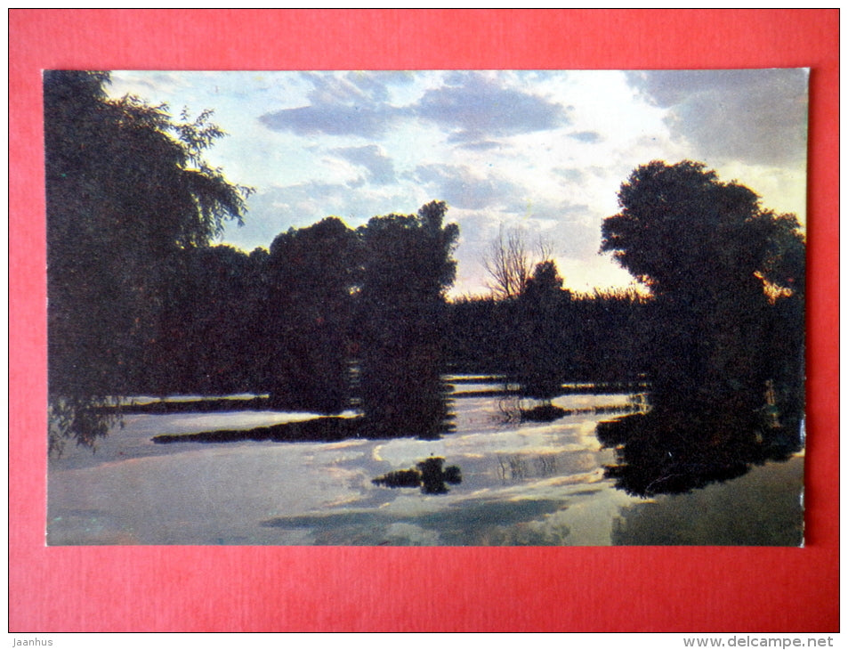 Moryannaya river - delta of Volga river - 1969 - USSR Russia - unused - JH Postcards