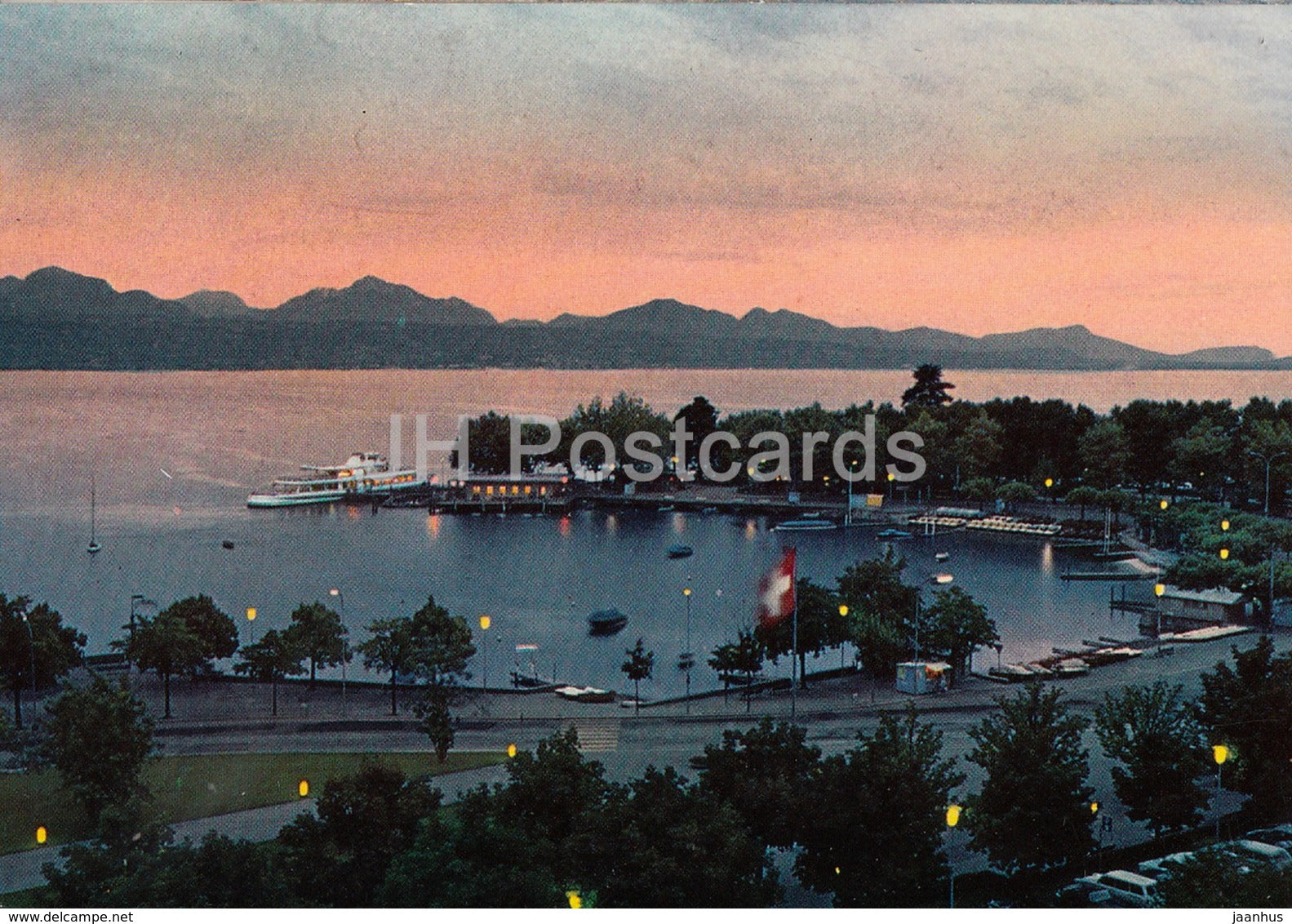 Ouchy - Lausanne au crepuscule - Lausanne at twilight - 8290 - Switzerland - unused - JH Postcards
