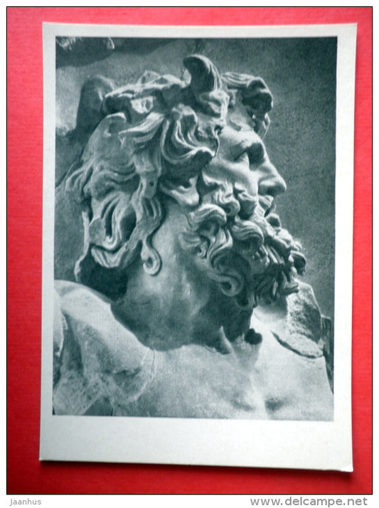 Head of Klytios , Part of an Altar in Pergamon - Ancient Greek - Ancient Sculptures - 1959 - USSR Russia - unused - JH Postcards