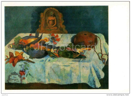 painting by Paul Gauguin - Parrots , 1902 - french art - unused - JH Postcards