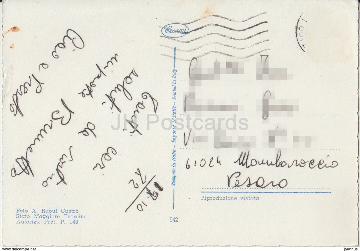 parachutiste - parachute - 942 - Italie - utilisé