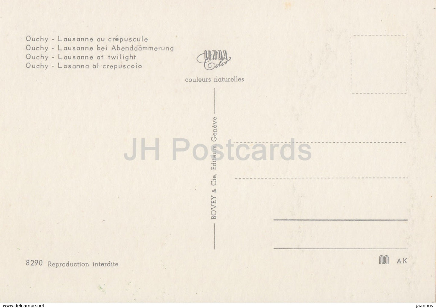 Ouchy - Lausanne au crepuscule - Lausanne at twilight - 8290 - Switzerland - unused